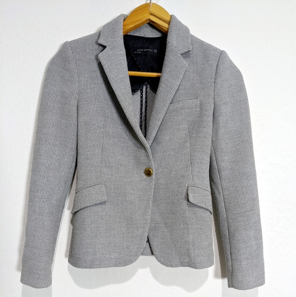 zara knit blazer